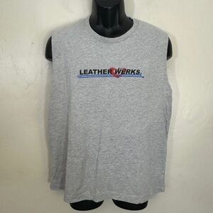 Leatherwerks Sleeveless T Shirt XL Gently worn 90% cotton / 10% polyester